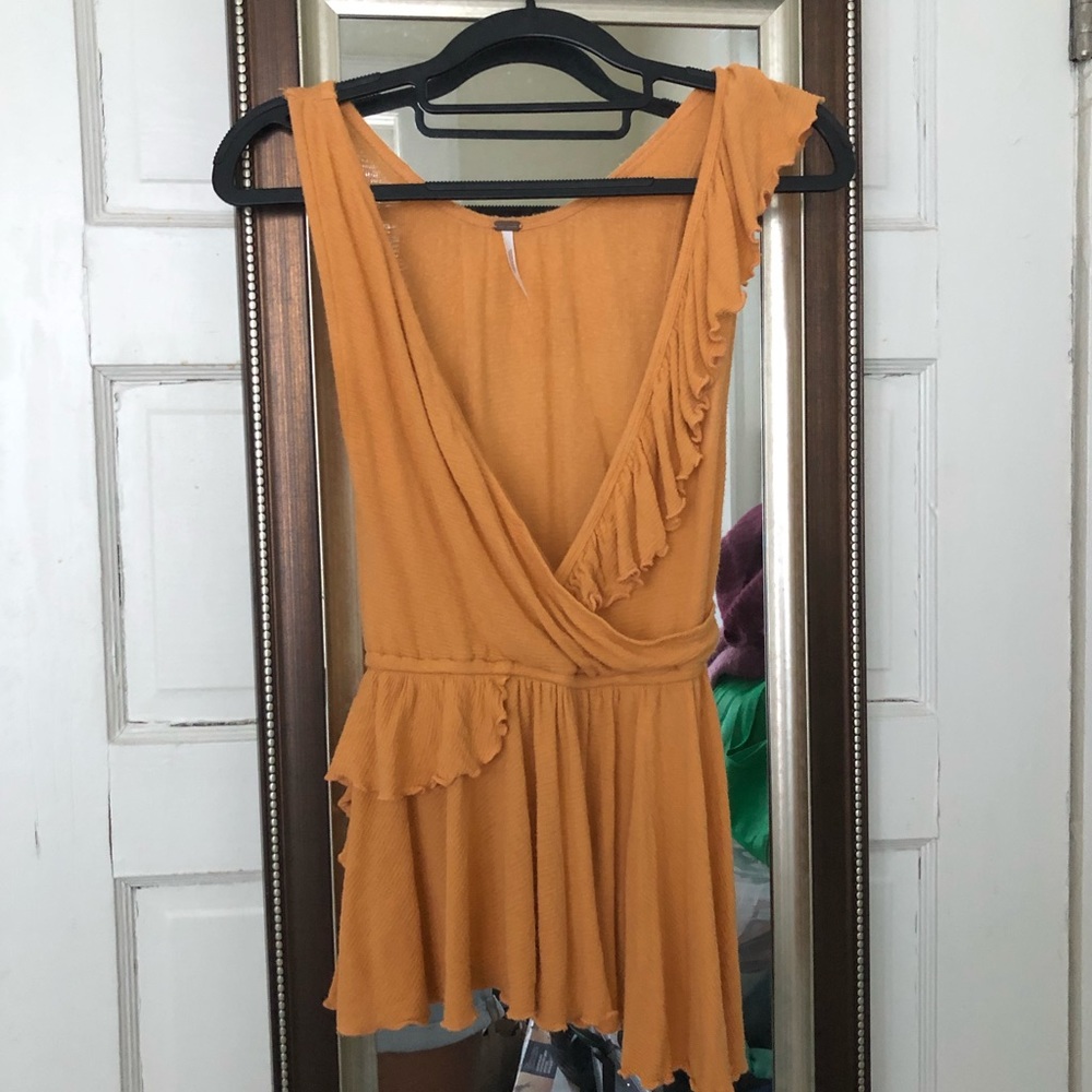 Free People Ruffle Tank Top